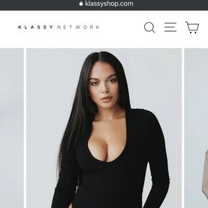 Klassy Network DEEP V LONG SLEEVE BRAMISUIT XL